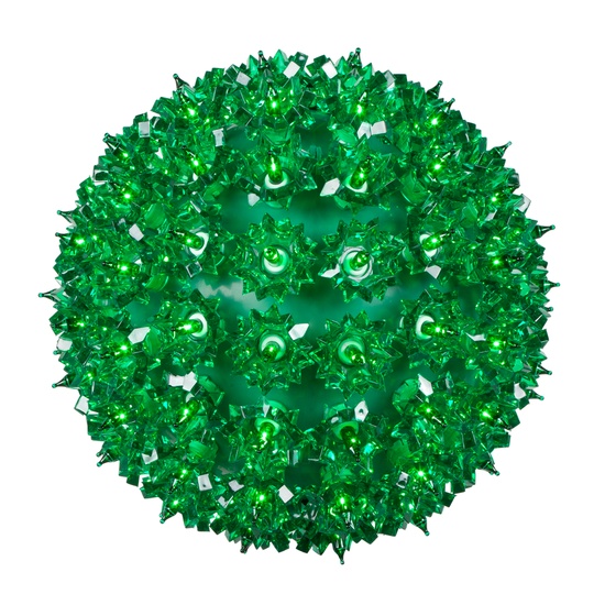 6" Green Incandescent Starlight Sphere, 50 Lights