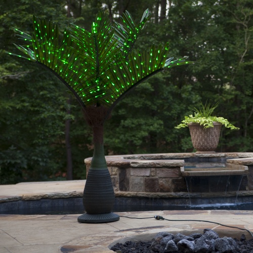 7.5' LED Bottle Palm Tree - Natural Green
