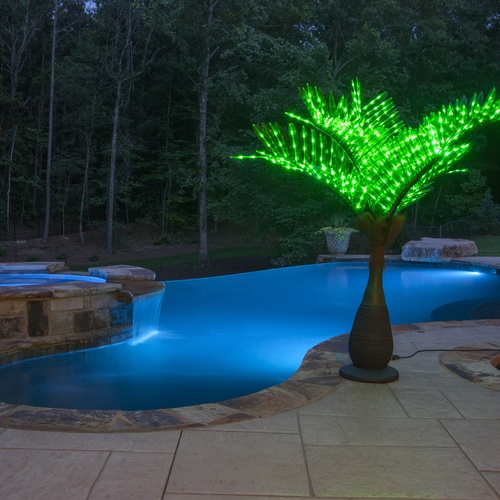 7.5' LED Bottle Palm Tree - Natural Green