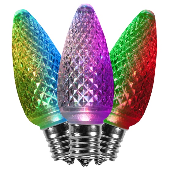 C9 120V Slow Color Change LED Replacement Lamp, Package of 25