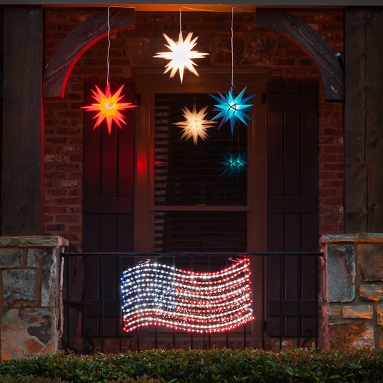 outdoor decoration led rope light patriotic flag christmas outdoor accent lights