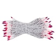 50 Purple Mini Christmas Lights, 6" Spacing, Premium, White Wire