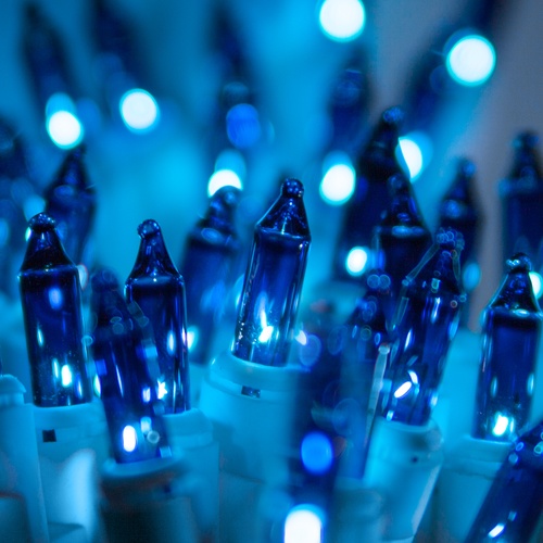 White Christmas Lights 100 Blue Christmas Tree Mini Lights, 2.5