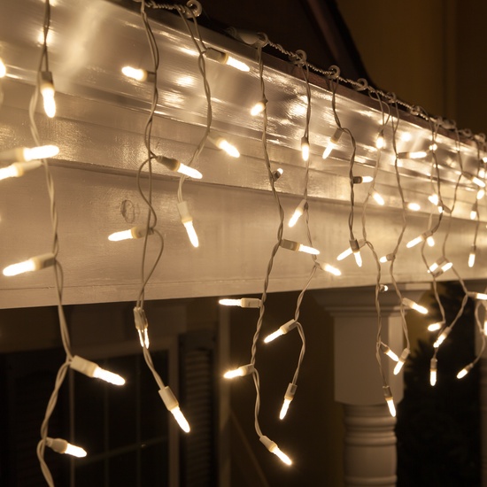 70 M5 Warm White LED Icicle Lights