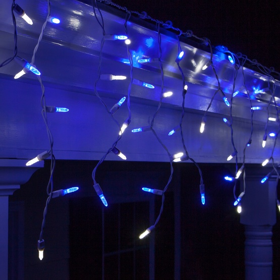 70 M5 Blue and White LED Icicle Lights