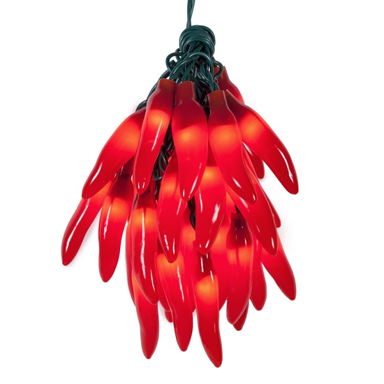 Red Chili Pepper Cluster Light Set