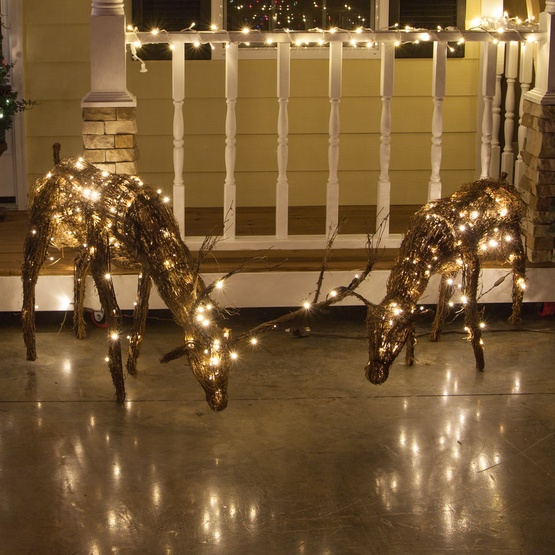outdoor christmas decorations 48 quot grapevine reindeer grapevine deer christmas decorations