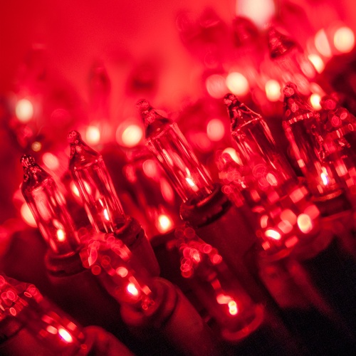 Chasing Christmas Mini Lights 140 Red Chasing Mini Lights, 4" Spacing