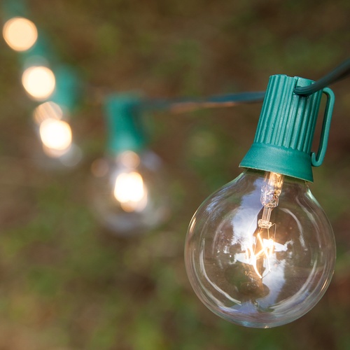 Christmas Lights - 25 G50 Clear Patio Lights