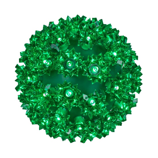 6" Green 5mm LED Starlight Sphere, 70 Lights