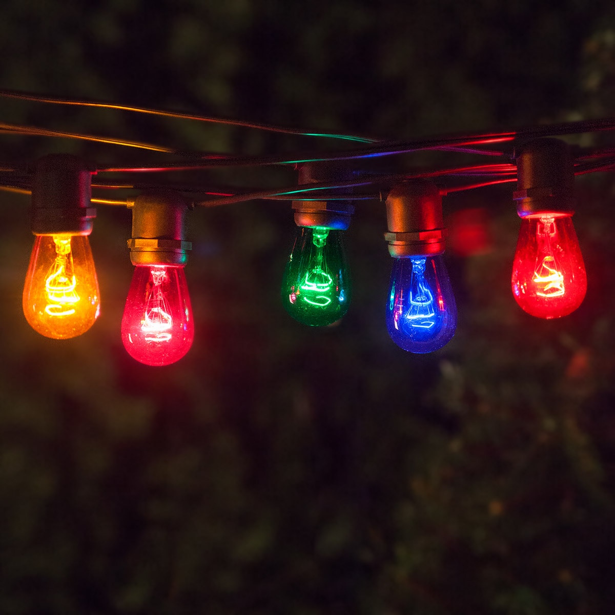 Patio Lights Commercial Multicolor Party S14 Bulbs