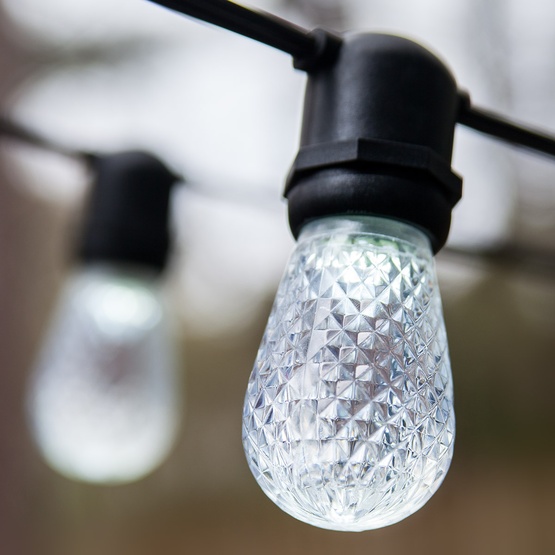 Patio Lights Commercial Cool White Led String 24 54 Commercial Patio String With 24 S14 Cool White Led Outdoor Lights