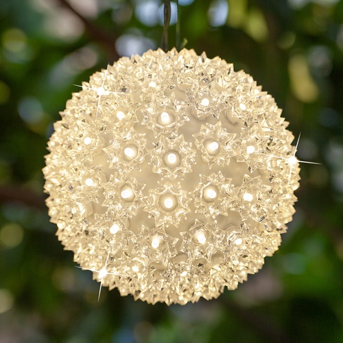 6" Warm White 5mm LED Twinkle Starlight Sphere, 70 Lights