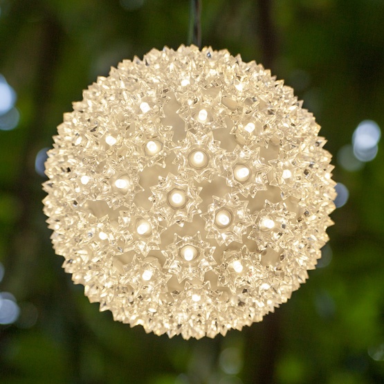 6" Warm White 5mm LED Starlight Sphere, 70 Lights