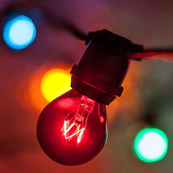 S11 Multicolor Outdoor Party Lights Commercial Black Wire
