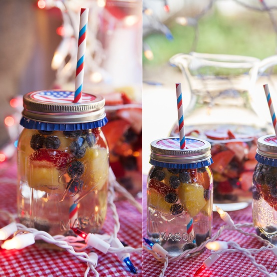 150 Red, White and Blue Icicle Lights - White Wire