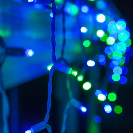 70 5mm Blue, Green LED Icicle Lights