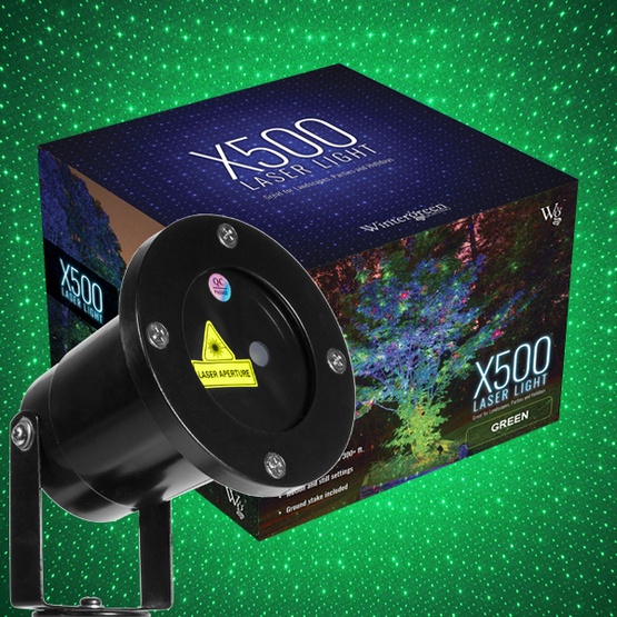 Green X500 Laser Christmas Light Projector