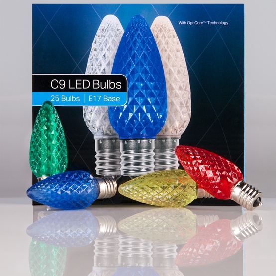 C9 Multicolor OptiCore LED Christmas Light Bulbs