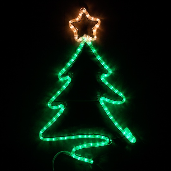 24" LED Green Christmas Tree with Star