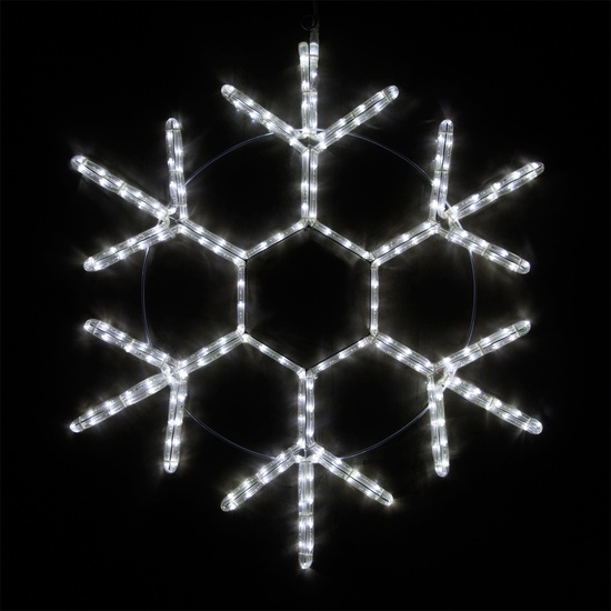 12" LED 18 Point Snowflake, Cool White Lights 