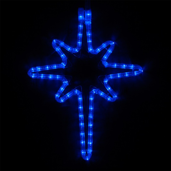 18" LED Bethlehem Star, Blue Lights 