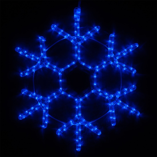 12" LED 18 Point Snowflake, Blue Lights 