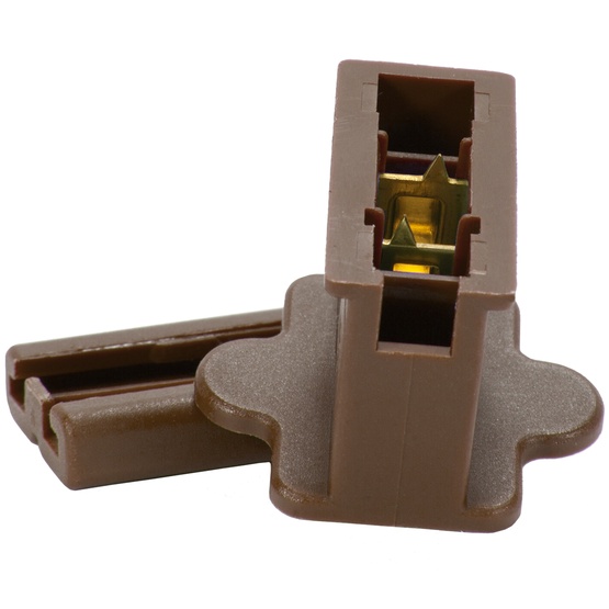 Brown Christmas Light Plug, Polarized Female Zip Plug, SPT1