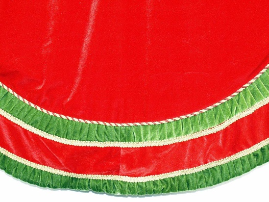 72" Red and Green Velvet Tree Skirt