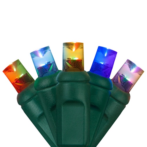 50 5mm Multi Color Color Change LED Christmas Lights, 4" Spacing