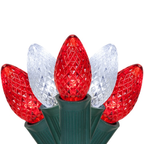 Christmas Lights C7 Cool White / Red Commercial LED Christmas Lights