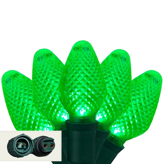 LED Christmas Lights Commercial 25 C7 Warm White LED Christmas Lights