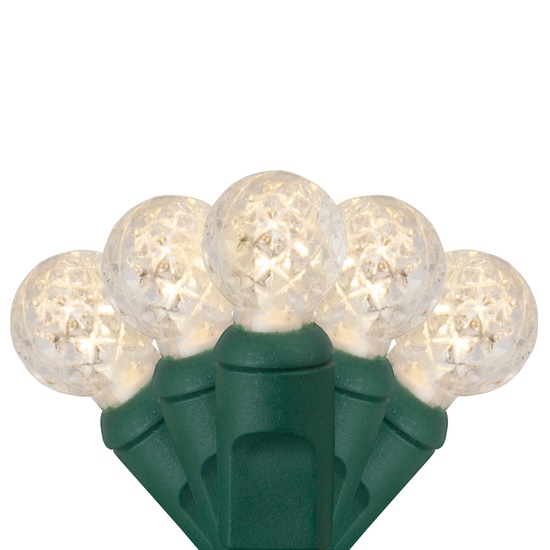 70 G12 Warm White LED String Lights, 4" Spacing
