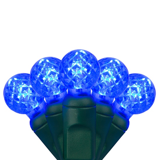 70 G12 Blue LED String Lights, 4" Spacing