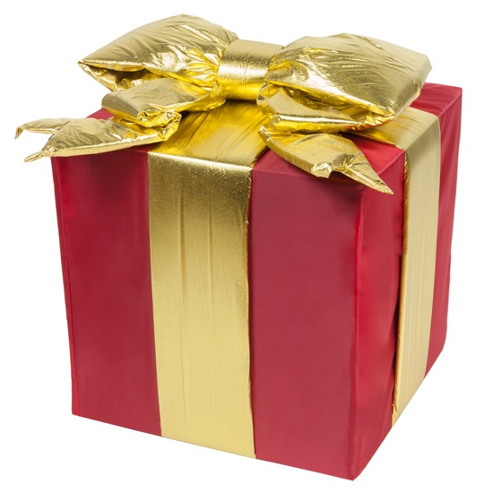 Red Outdoor Christmas Present