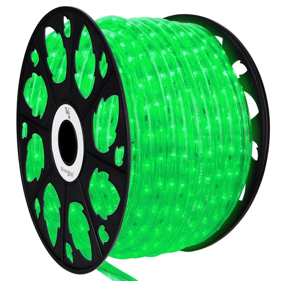 Led Rope Lights 150 Green Light Commercial Spool 120 Volt