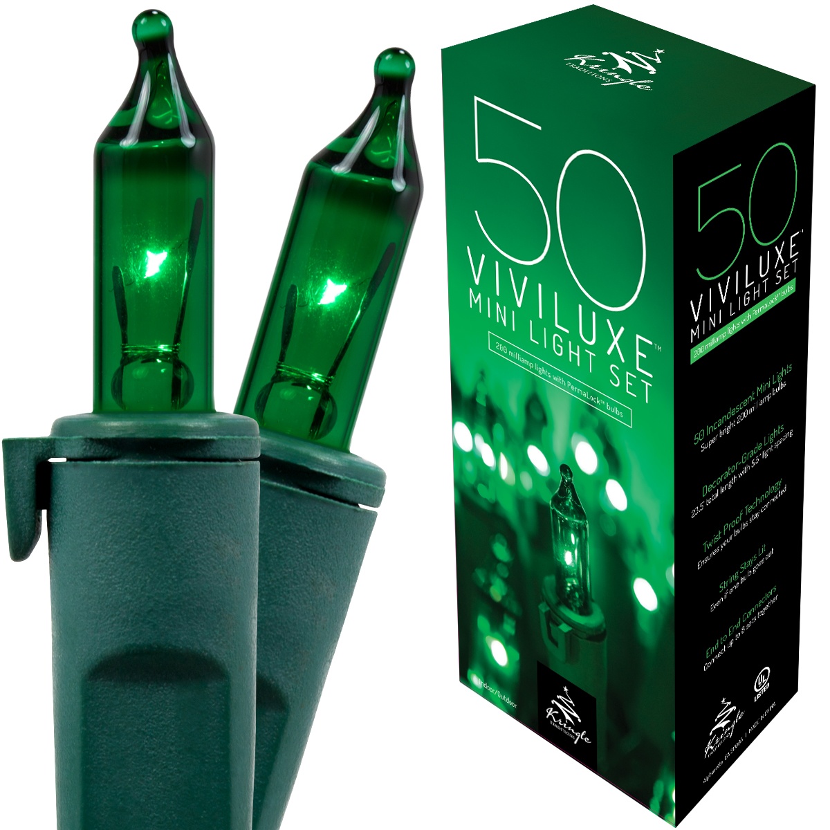 Christmas Lights - 50 Viviluxe TM Red Christmas Mini Lights, 5.5