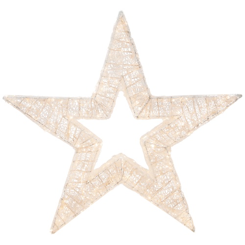 48" Wintergreen Lighting Warm White LED Five Point Dimensional Star
