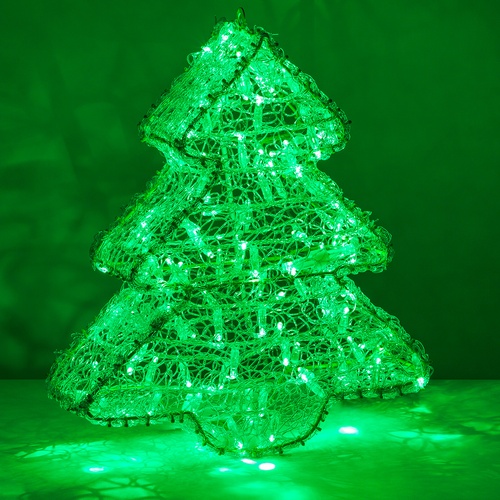 LED Dimensional Christmas Tree, Green Lights