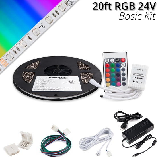 basic 24v high output led light kit rgb 12 ft lighted christmas garland
