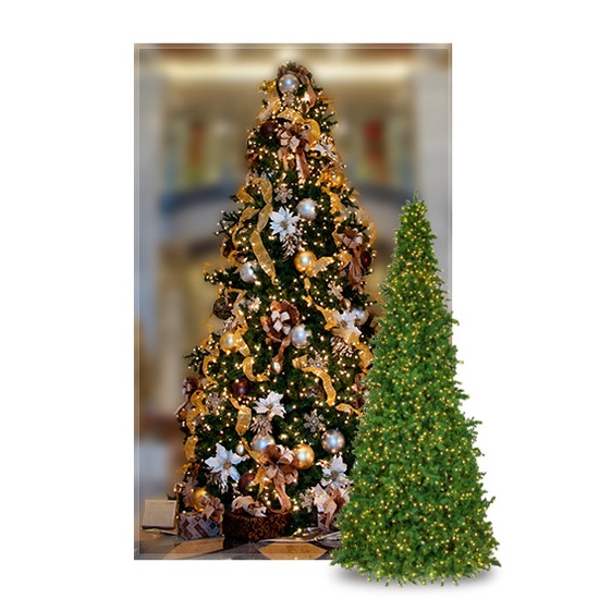 12' Olympia Pine Mini Frame Full Prelit Commercial Tree