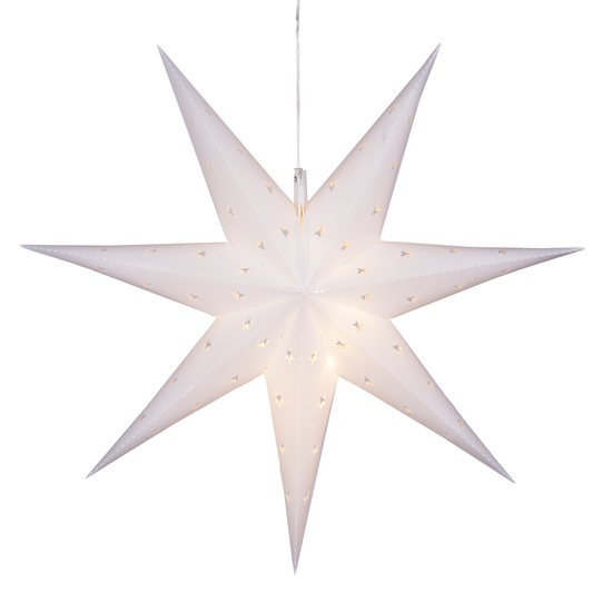24" LED Aurora Superstar TM Fold-Flat White 7 Point Star Light, Outdoor Rated 