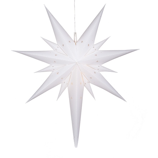 26" LED Aurora Superstar TM Fold-Flat White Bethlehem Star Light, Outdoor Rated 