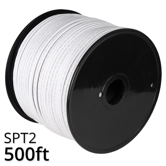 500' White SPT2W Christmas Light Wire