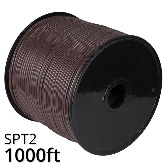 1000' Brown SPT2W Christmas Light Wire