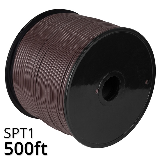 500' Brown SPT1W Christmas Light Wire