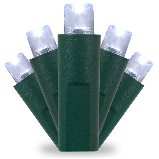 50 Cool White LED Christmas Lights, Mini 5MM