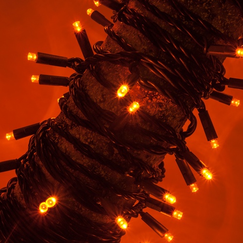 Wide Angle 5MM LED Lights 50 Orange Christmas Lights, LED Mini