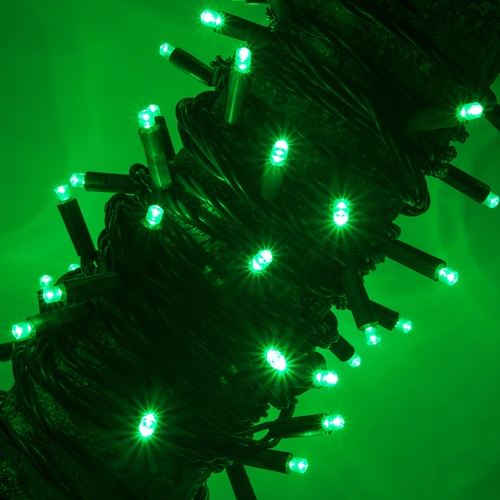 Wide Angle 5MM LED Lights 50 Green Outdoor LED Christmas Tree Lights