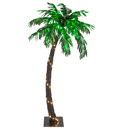 5' LED Curved Lighted Palm Tree